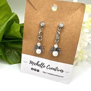 Handmade angel earrings. Hypoallergenic.